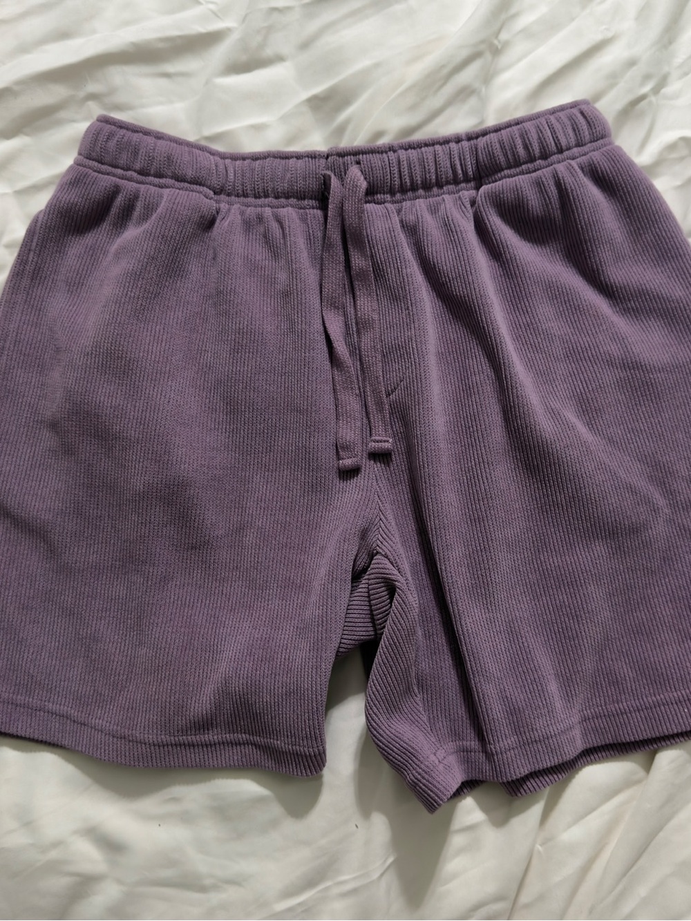 Women's Athletic Ribbed Knit Shorts - Lavender